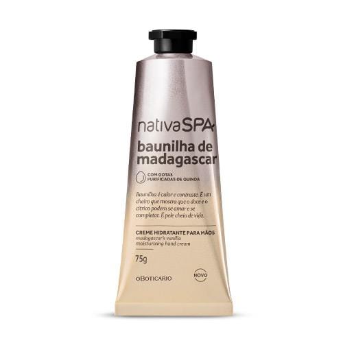 Creme de Mãos Nativa Spa Baunilha de Madagascar, 75g